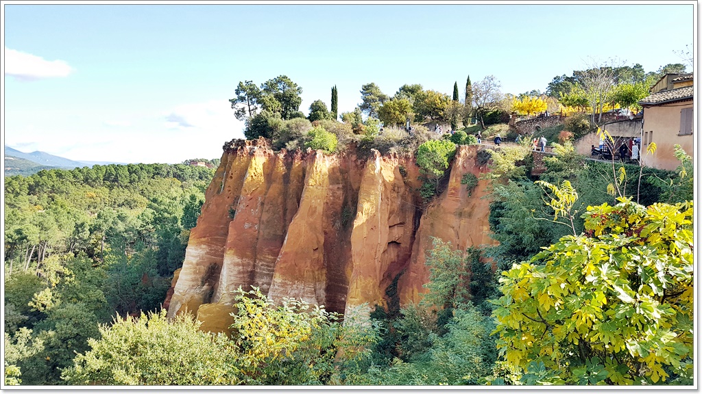 Ockerfelsen Roussillon, Frankreich